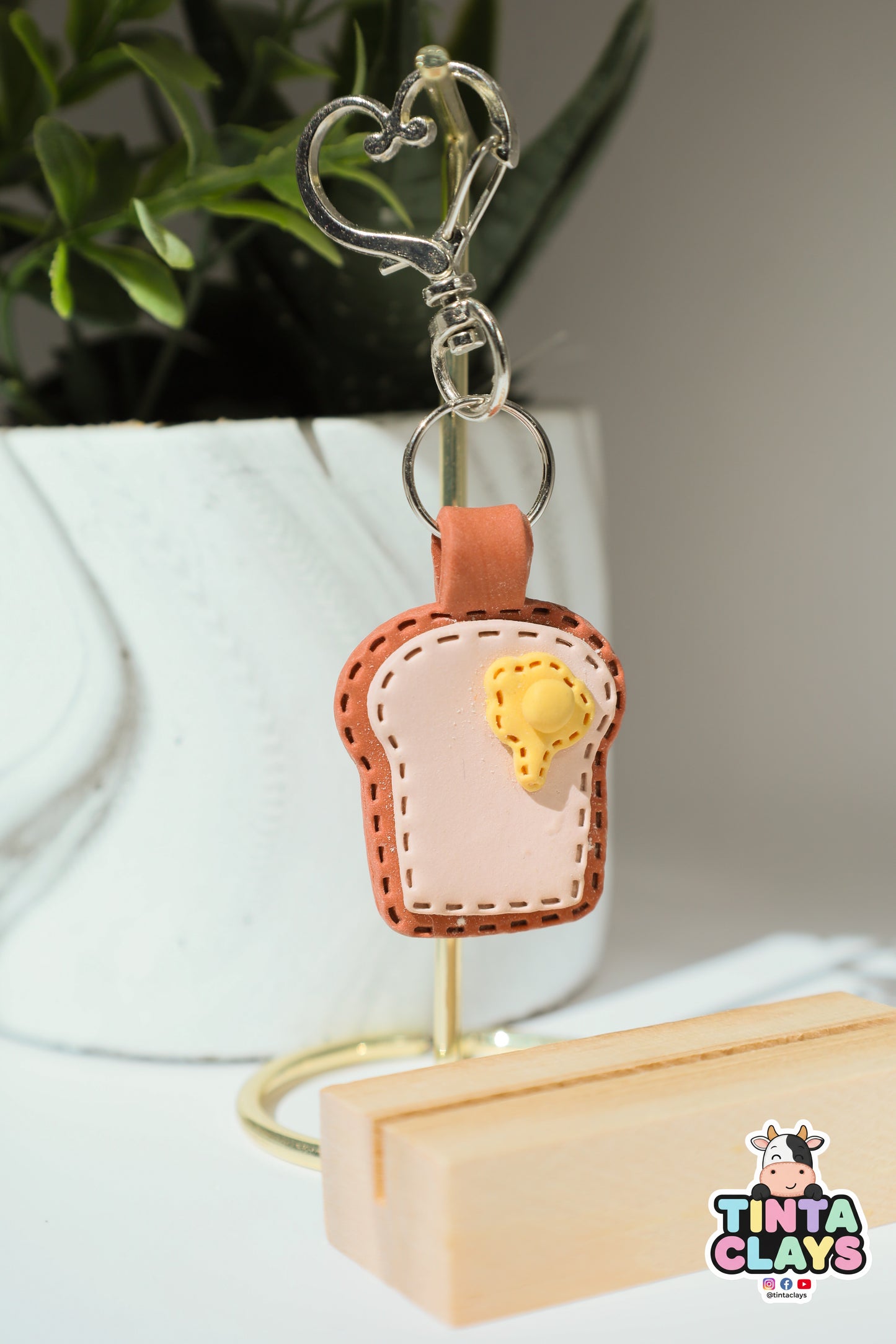 Cute Food Polymer Clay Keychain Set | Handmade Food & Dessert Charms | Tinta Clays