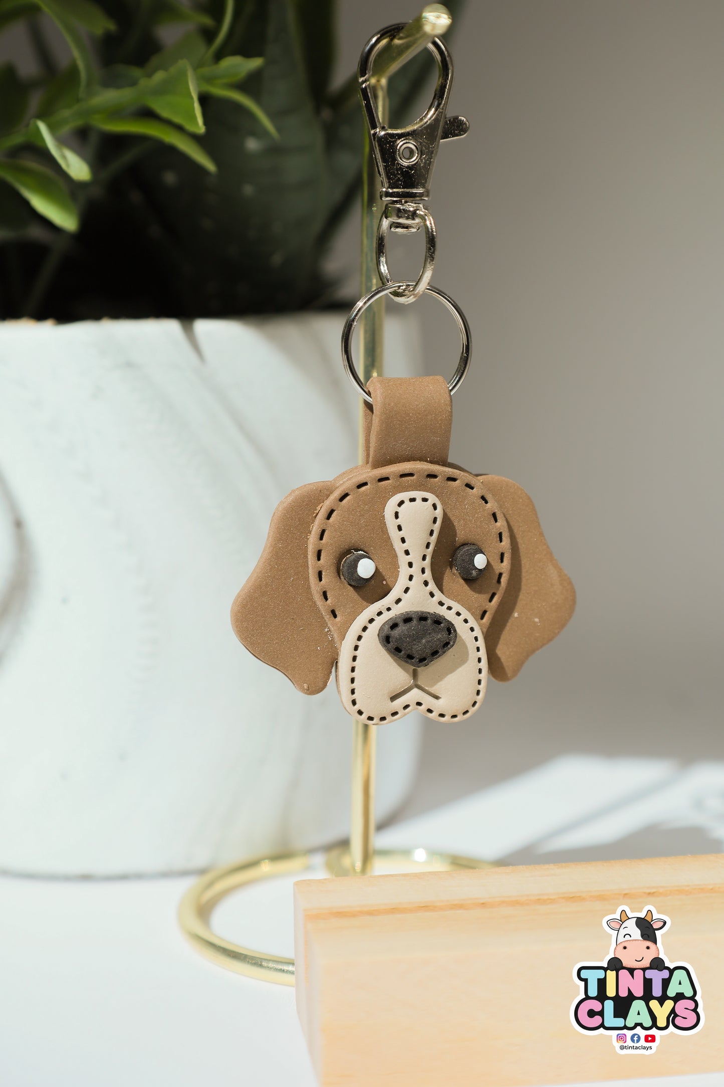 Cute Pet Polymer Clay Keychain Set | Handmade Cat & Dog Charms | Tinta Clays