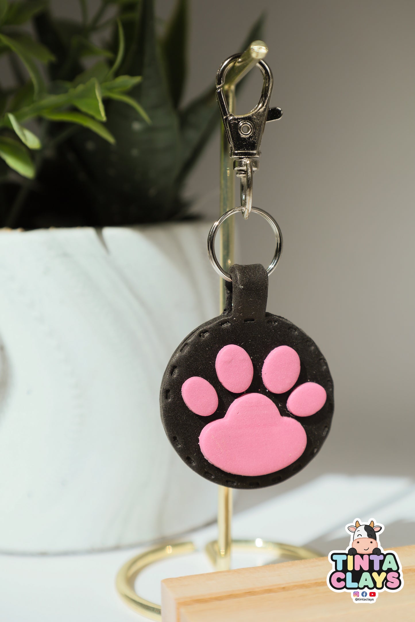 Cute Pet Polymer Clay Keychain Set | Handmade Cat & Dog Charms | Tinta Clays