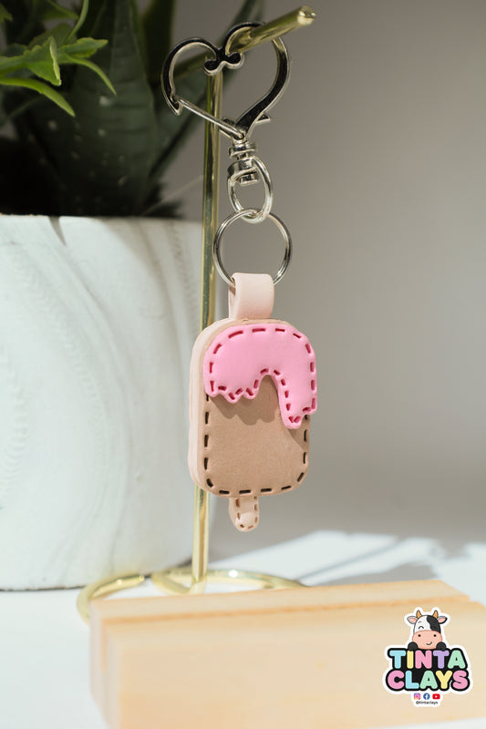 Cute Popsicle Polymer Clay Keychain | Handmade Ice Cream Bag Charm | Tinta Clays