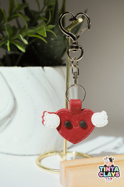 Angel Heart Keychain | Polymer Clay