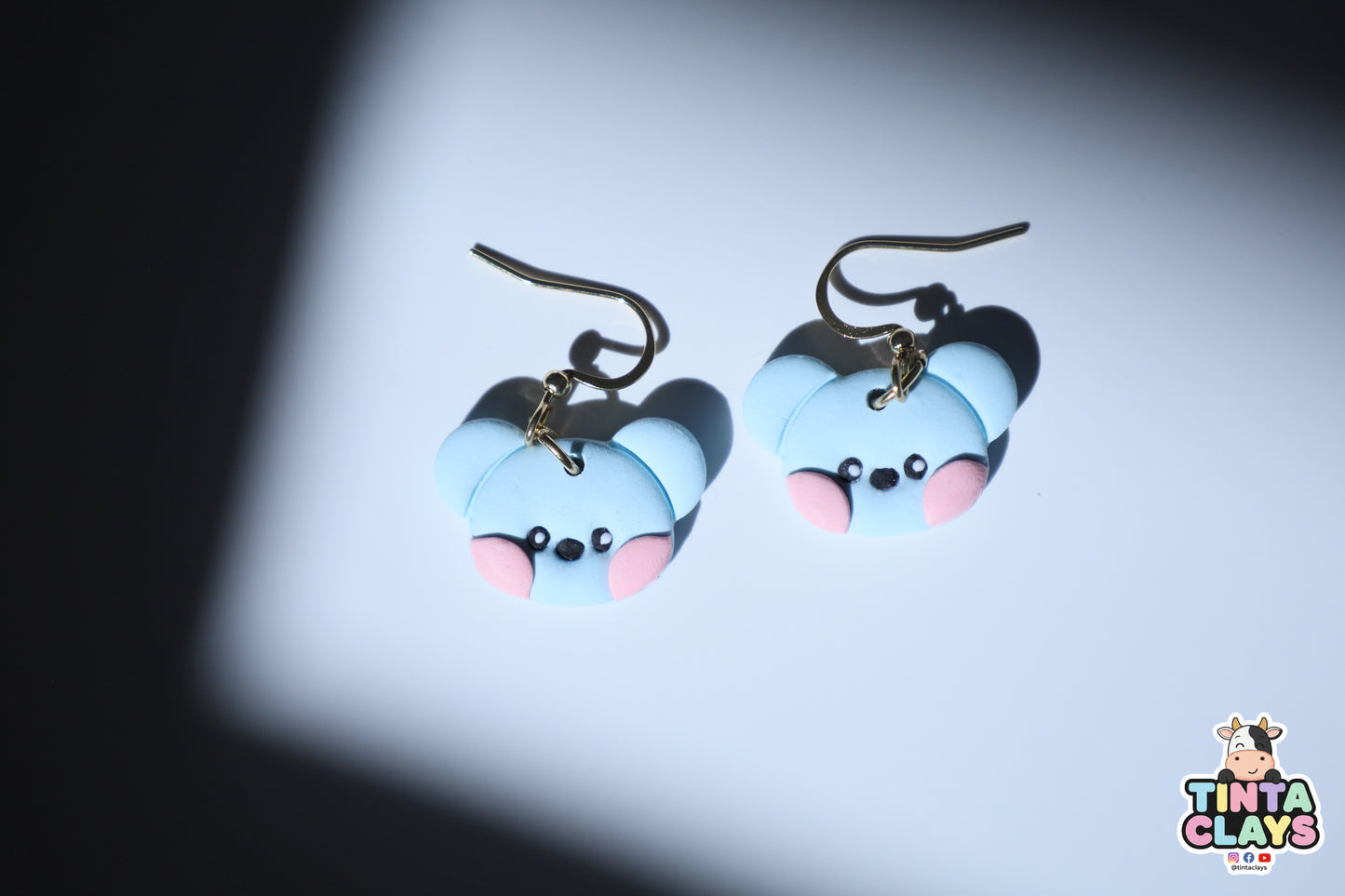 Handmade Blue Koya Earrings | Cute Minini Character Polymer Clay Earrings | Kawaii Handmade Jewelry (Copy)