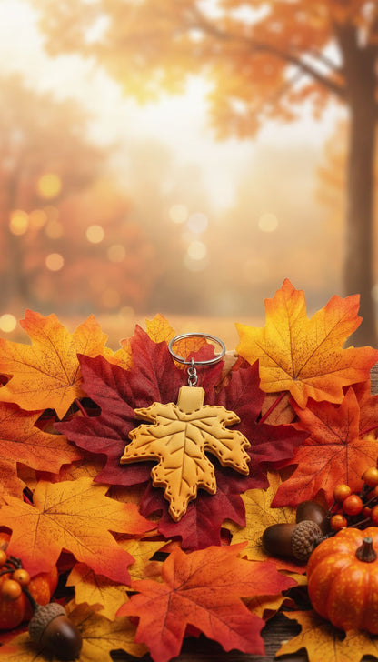 Maple Leaf Keychain | Cute Bag Charm | Food Series