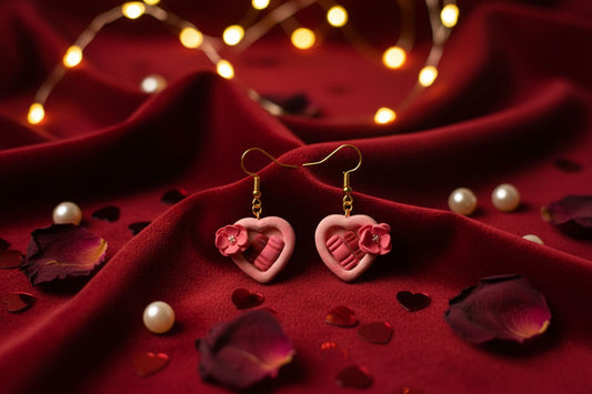 Handmade Love Story Earrings – Heart Book Dangles