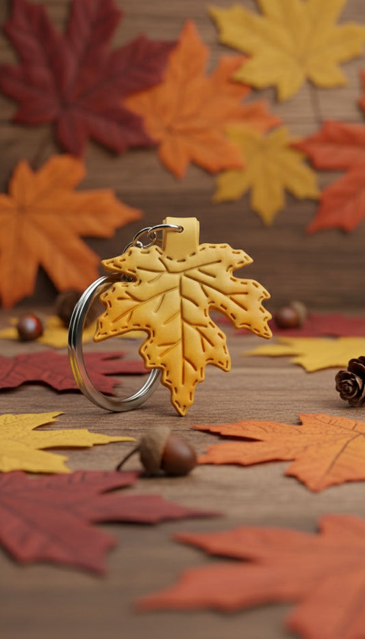 Maple Leaf Keychain | Cute Bag Charm | Food Series