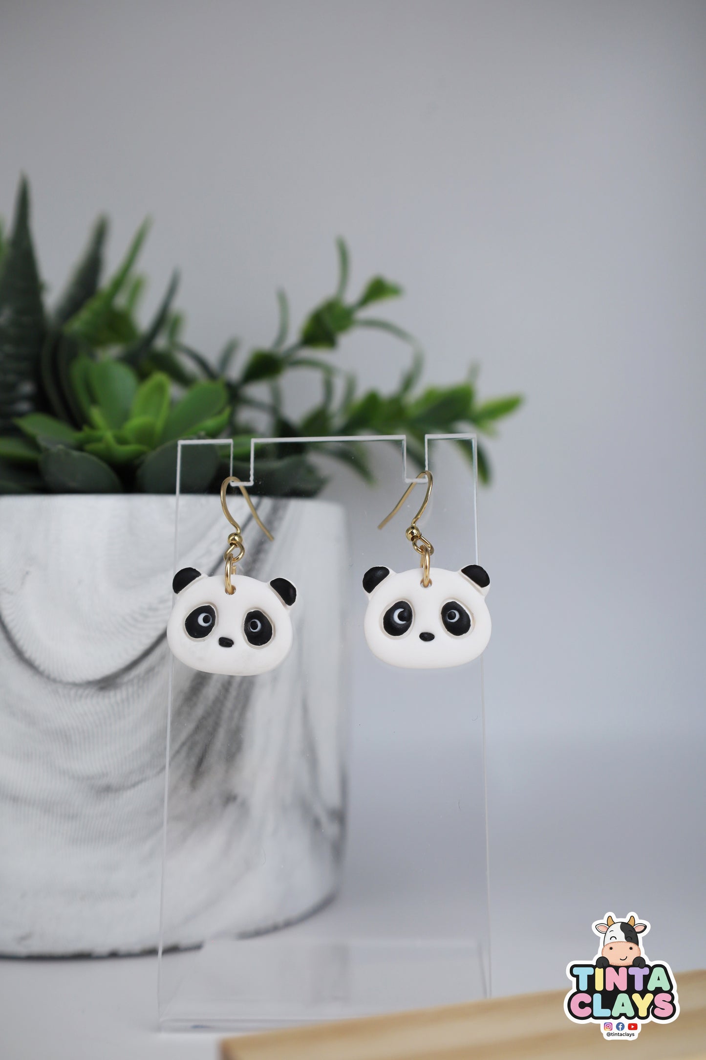 Cute Panda Dangle | Animal Collection | Polymer Clay Earring