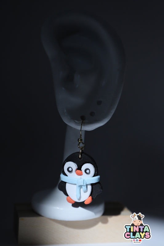 Adorable Winter Penguin Dangle | Animal Collection | Polymer Clay Earring