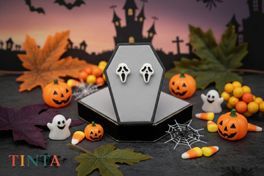 Scream Face Stud | Halloween Special | Polymer Clay Earring
