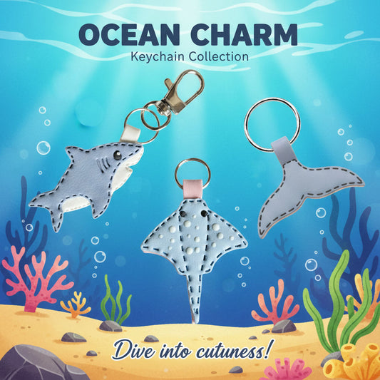 Ocean Set Keychain | Cute Bag Charms