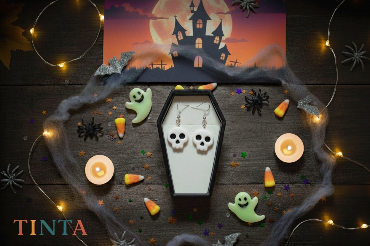 Skull Dangles | Halloween Collections | Polymer Clay Earring