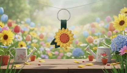 Sunflower Smile Keychain | Cute Bag Charm