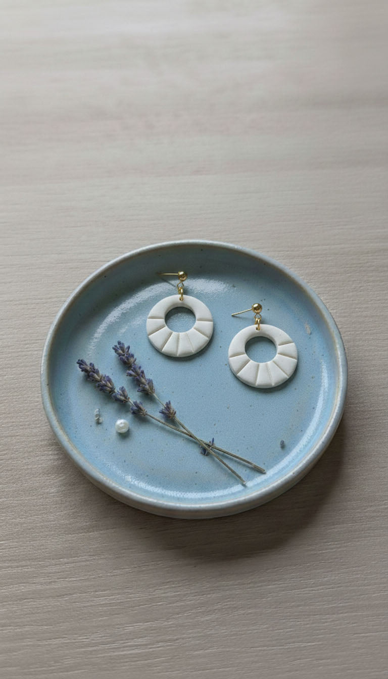 Sunburst Hoop Earrings | Everyday Special | Polymer Clay Earring