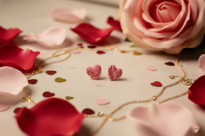 XOXO Heart Stud Earrings – Cute Handmade Love Jewelry