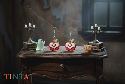 Apple Mask Dangles | Halloween Special | Polymer Clay Earring