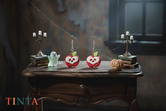 Apple Mask Dangles | Halloween Special | Polymer Clay Earring