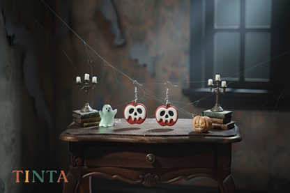 Ghostly Apple | Halloween Collections | Polymer Clay Earring