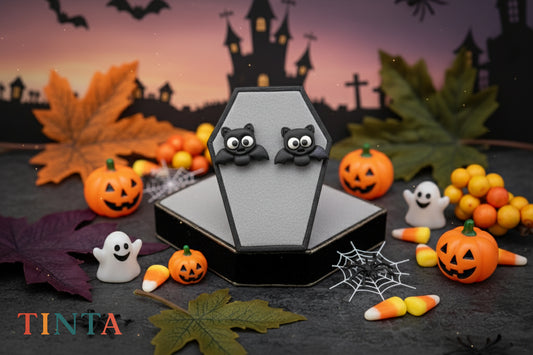 Spooky Bat Stud | Halloween Special | Polymer Clay Earring