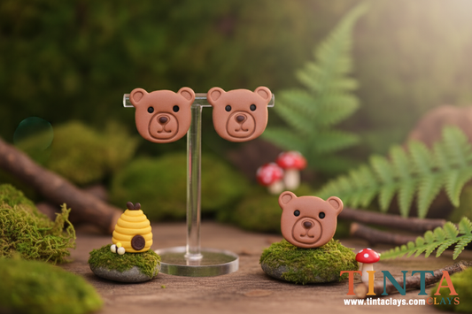 Bear Stud | Animal Collection | Polymer Clay Earring