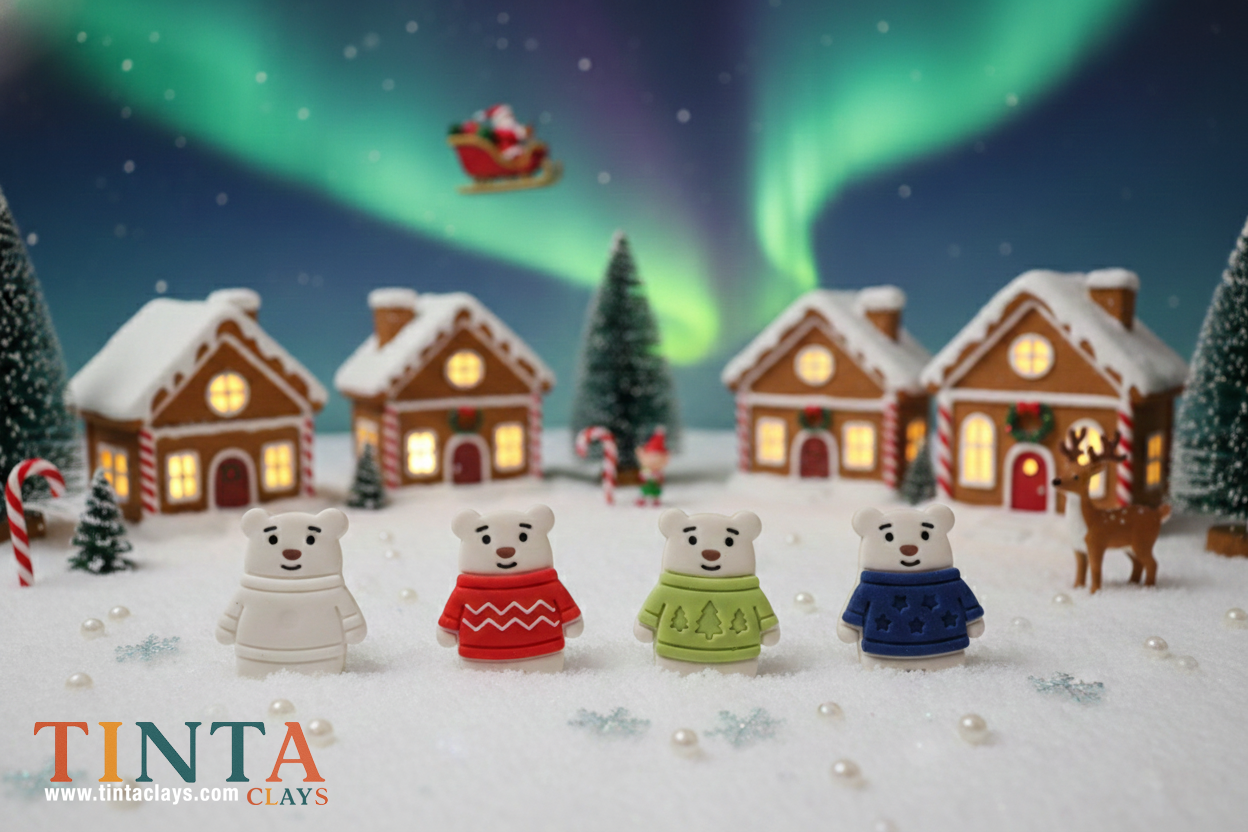 Interchangeable Bear Earrings | Mix & Match Shirts| Christmas Special | Polymer Clay Earring
