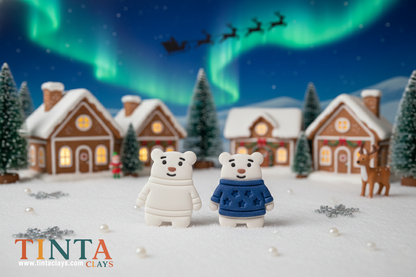 Interchangeable Bear Earrings | Mix & Match Shirts| Christmas Special | Polymer Clay Earring