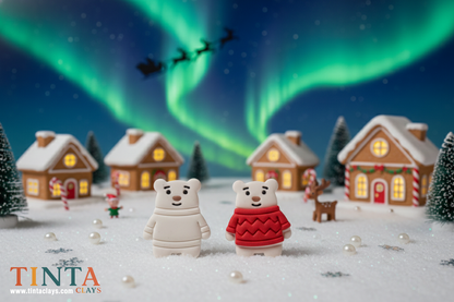 Interchangeable Bear Earrings | Mix & Match Shirts| Christmas Special | Polymer Clay Earring