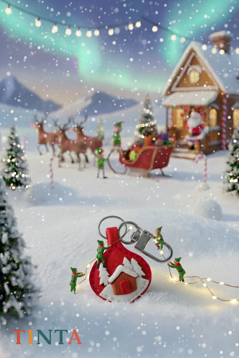 Christmas Ornament Keychain | Christmas Bag Charm