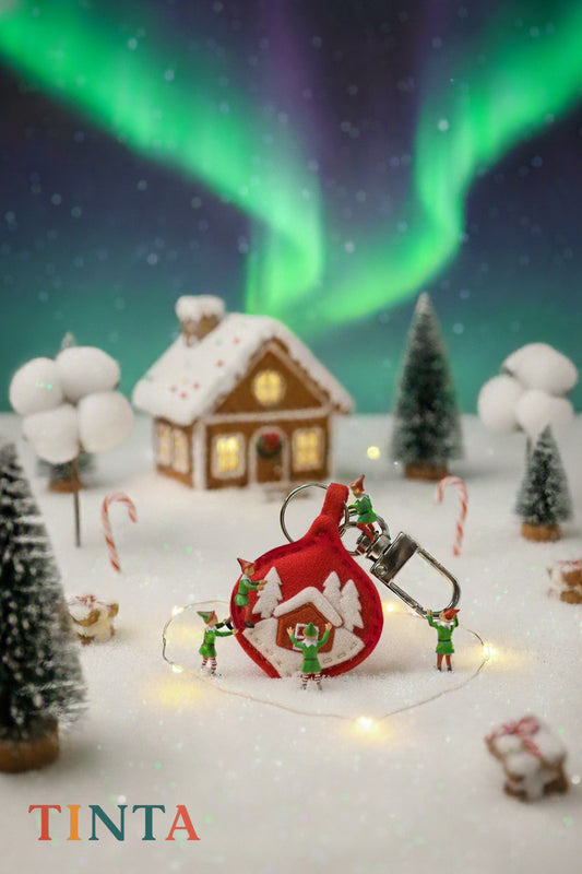 Christmas Ornament Keychain | Christmas Bag Charm