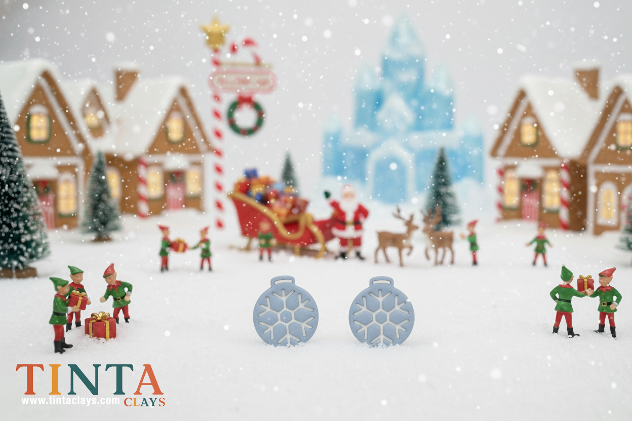 Christmas Ball Stud | Christmas Special | Polymer Clay Earring