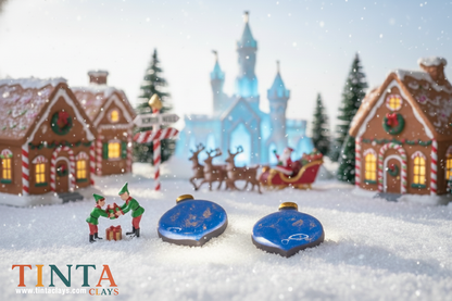 Blue Bulb Stud | Christmas Special | Polymer Clay Earring