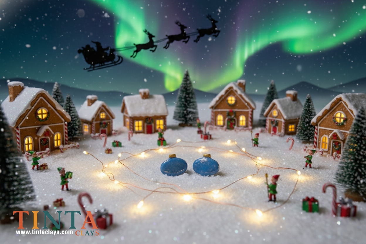 Blue Bulb Stud | Christmas Special | Polymer Clay Earring