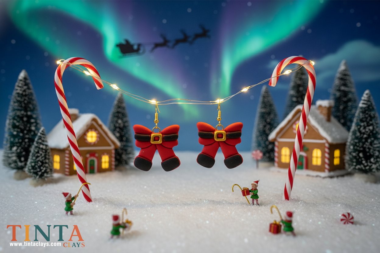 Red Bow | Christmas Special | Polymer Clay Earring