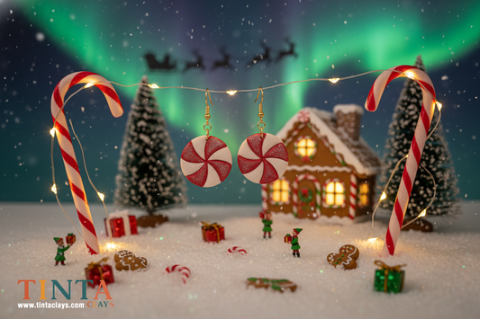Peppermint Candy | Christmas Special | Polymer Clay Earring