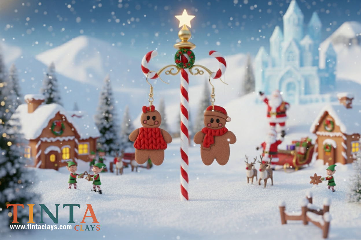 Sweet Cookie Couple Earrings | Christmas Special | Polymer Clay Earring