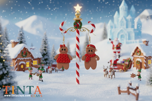 Sweet Cookie Couple Earrings | Christmas Special | Polymer Clay Earring