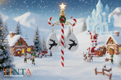 Reindeer in Flight | Christmas Special | Polymer Clay Earring