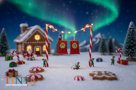 Holiday Door | Christmas Special | Polymer Clay Earring