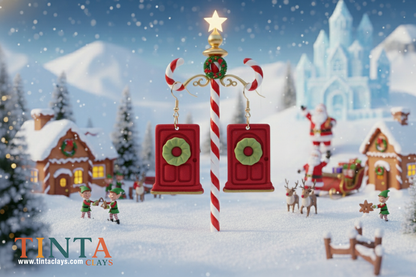 Holiday Door | Christmas Special | Polymer Clay Earring