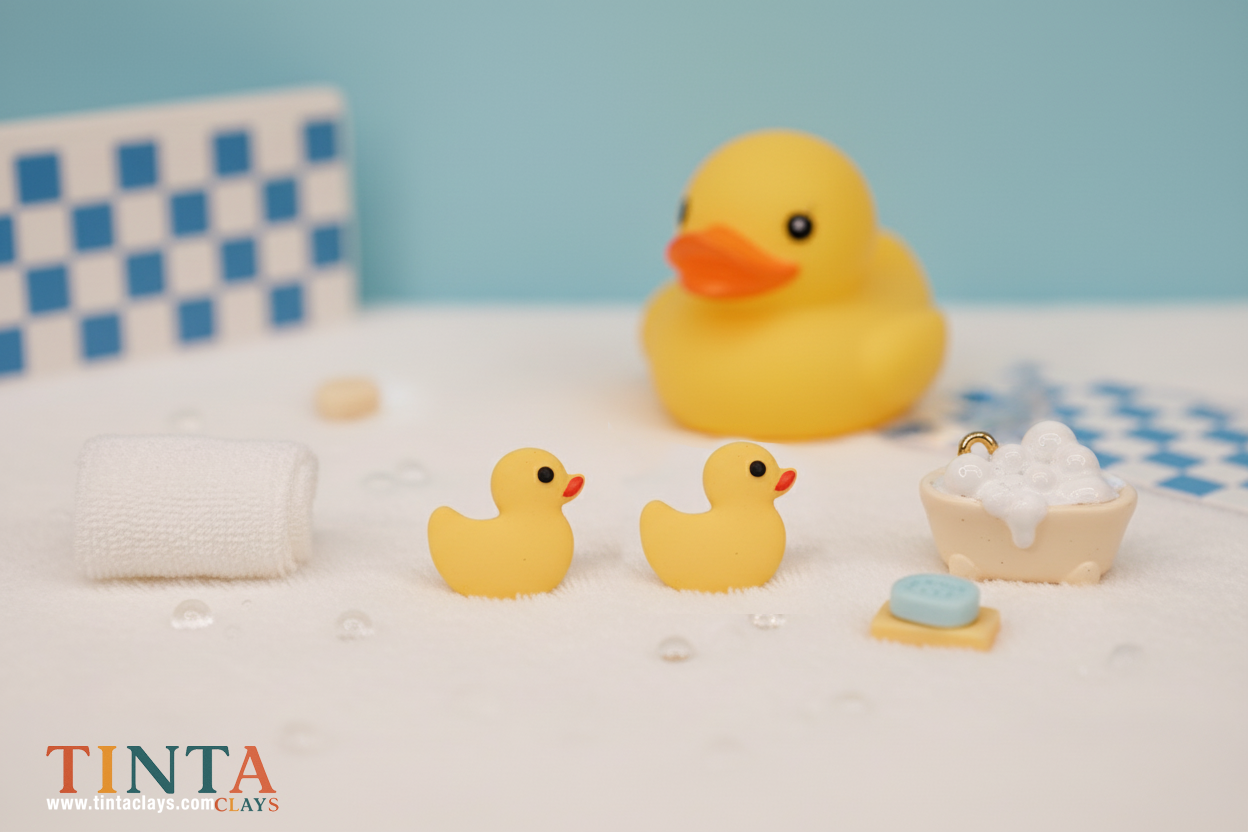 Cute Duck Stud | Animal Collection | Polymer Clay Earring