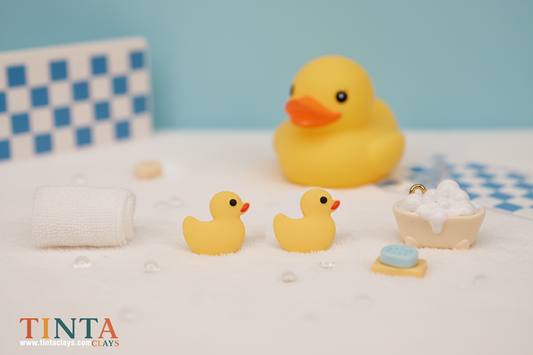 Cute Duck Stud | Animal Collection | Polymer Clay Earring