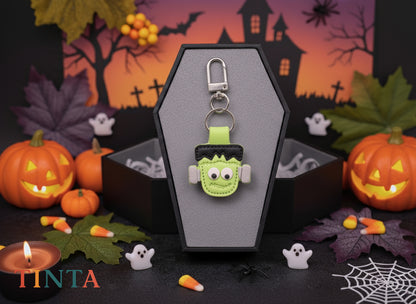 Spooky-Cute Frankenstein Keychain | The Best Halloween Bag Charm