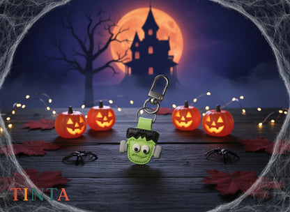 Spooky-Cute Frankenstein Keychain | The Best Halloween Bag Charm