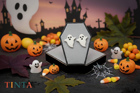 Spooky Ghost Stud | Halloween Special | Polymer Clay Earring