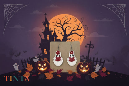 Ghost & Book Dangles | Halloween Special | Polymer Clay Earring