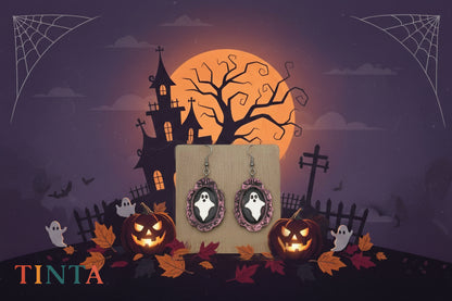 Mirror Ghost Dangles | Halloween Special | Polymer Clay Earring