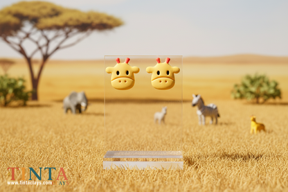 Cute Giraffe Stud | Animal Collection | Polymer Clay Earring