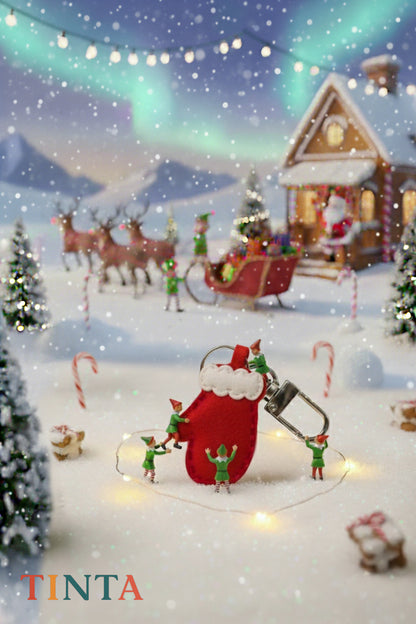 Red Mitten Keychain | Christmas Bag Charm