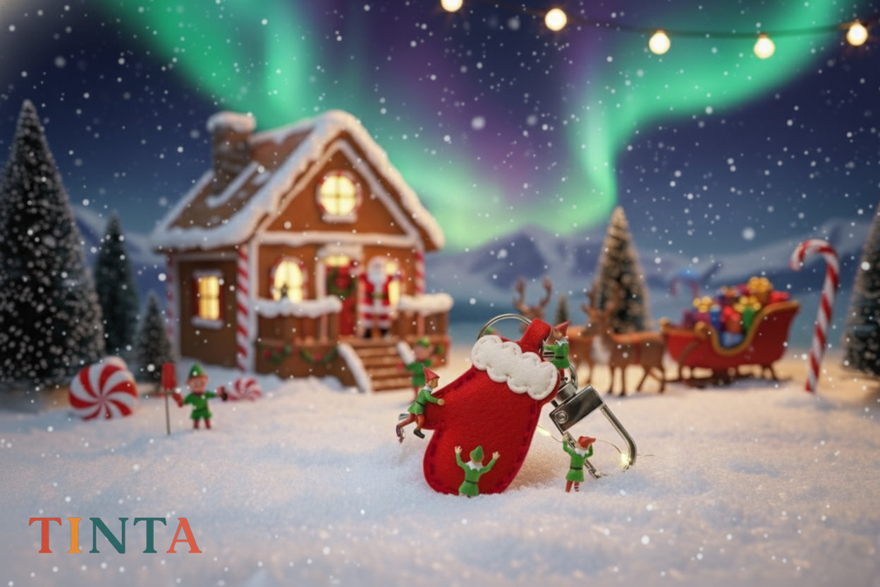 Red Mitten Keychain | Christmas Bag Charm