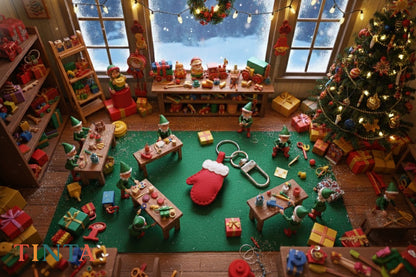 Red Mitten Keychain | Christmas Bag Charm