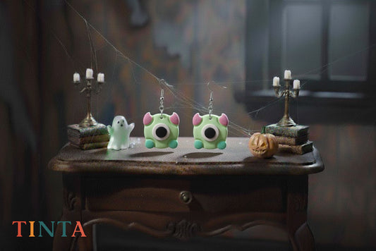 Green Monster Dangles | Halloween Special | Polymer Clay Earring