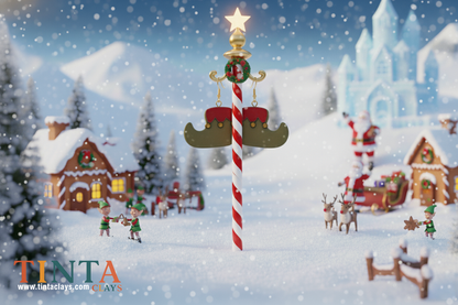 Curled Elf Boots | Christmas Special | Polymer Clay Earring